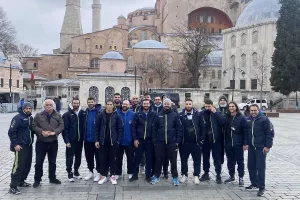 Στην Αγιά Σοφιά πριν το ματς με την Τουρκία