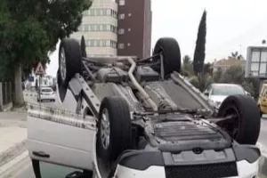 Λεμεσός/Ανατράπηκε όχημα εν κινήσει από δυνατό άνεμο