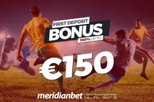 Κάνε την πρώτη σου κατάθεση στην Meridianbet και διεκδίκησε μέχρι 150 ευρώ μπόνους!