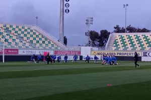 Η προπόνηση της Εθνικής στην "Αρένα" (φώτος)