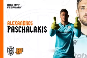ΠΑΟΚ: MVP Φεβρουαρίου ο κομβικός Πασχαλάκης