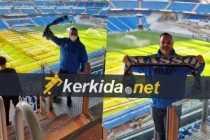 Με το κασκόλ του Απόλλωνα στο Σαντιάγκο Μπερναμπέου! (ΦΩΤΟΣ) 