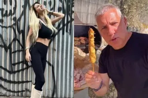 Σουβλάκι από τον "ψήστη" Ηρακλή Τσίκινη η Σάσα Μπάστα στη Μύκονο! (βίντεο)