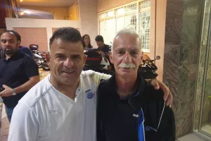 Ο Νίκος με τον αρχηγό!