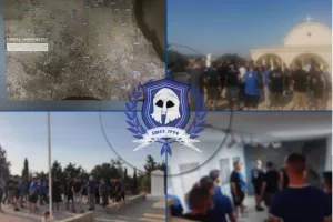 Οι Μαχητές στο εκκλησάκι που ανεγέρθη από τον Παύλο Παυλάκη