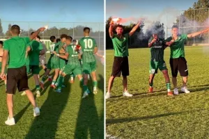 (ΒΙΝΤΕΟ/ΦΩΤΟΣ) Πανηγύρια με φωτοβολίδες οι πρωταθλητές Κ19 
