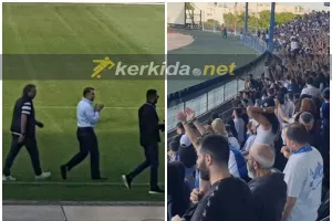 Στ' αποδυτήρια ο Κίρζης/ Χειροκροτήθηκε απ' τον κόσμο (Φώτος)