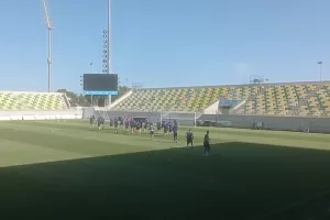 (Φώτος-βίντεο/kerkida) Η προπόνηση της Εθνικής στην "Αρένα" 