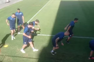 (Φώτος-βίντεο/kerkida) Η προπόνηση της Εθνικής στην "Αρένα" 