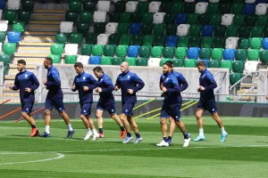 Η προπόνηση της Εθνικής στο Windsor Park (φώτος)