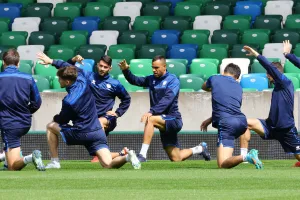 Η προπόνηση της Εθνικής στο Windsor Park (φώτος)