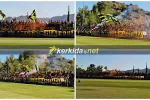 (ΒΙΝΤΕΟ Kerkida) Γεμάτη κερκίδα και ατμόσφαιρα ντέρμπι!