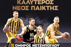 Κορυφαίος νέος παίκτης της σεζόν ο Νετζήπογλου