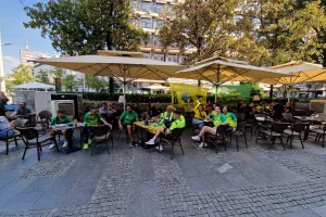 (Φώτος & βίντεο) Pre-game στο Βελιγράδι οι ΑΕΚτζήδες