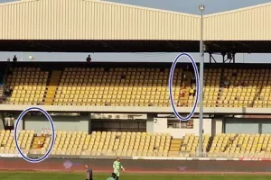 (Τσίρειο-Ανατολική) Διαχωρισμός με κώνους για Απολλωνίστες και Παραλιμνίτες