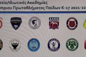 Το πρόγραμμα της 1ης αγωνιστικής για τα Πρωταθλήματα Παίδων Κ-16 & Κ-17