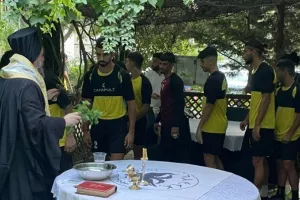 O καθιερωμένος αγιασμός της ΠΑΕΕΚ (φώτος)