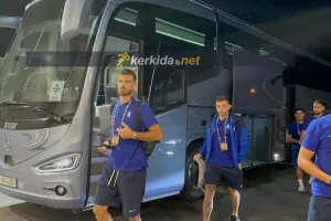 Η άφιξη της Εθνικής Ελλάδας (βίντεο/φώτος)