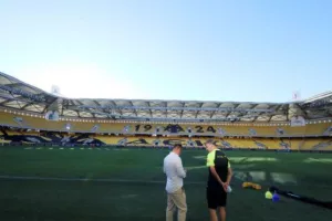 Η πρώτη προπόνηση της ΑΕΚ στην «OPAP Arena» (βίντεο)