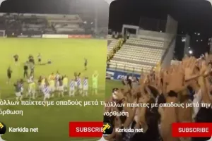 (Βίντεο/ΠΑΠ) Παίκτες και κόσμος έγιναν ένα - “Βάλτε να πιούμε…” 