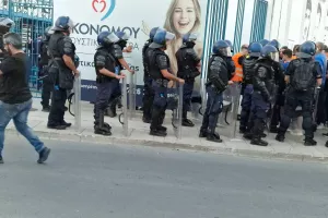 (Ανόρθωση-Απόλλων) Ισχυρή Αστυνομική παρουσία-Εκεί και ο Αίαντας (φώτος)