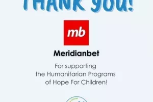 Διαχρονική προσφορά της Meridianbet στο «Hope for Children»