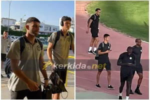 Στο γήπεδο... οι δύο ομάδες (Φώτος)