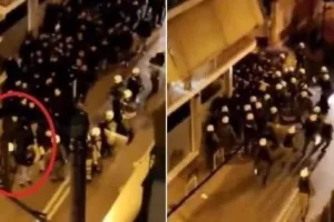 Η στιγμή της επίθεσης της Αστυνομίας σε οπαδούς του Άρη (βίντεο)