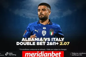 Αλβανία – Ιταλία με αμέτρητες επιλογές στο online betting της Meridianbet