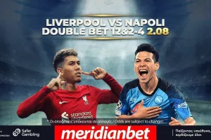 Λίβερπουλ – Νάπολι με ΣΟΥΠΕΡ αποδόσεις στο online betting της Meridianbet