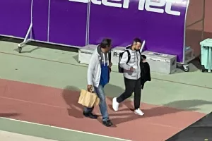Στο γήπεδο ο Ολυμπιακός (φώτος kerkida)