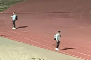 Στο γήπεδο ο Ολυμπιακός (φώτος kerkida)