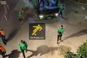Φωτορεπορτάζ από την άφιξη της Ομόνοιας