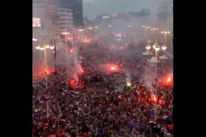 Ατελείωτο πάρτι στο Ζάγκρεμπ για την τρίτη θέση στο Μουντιάλ (Βίντεο)