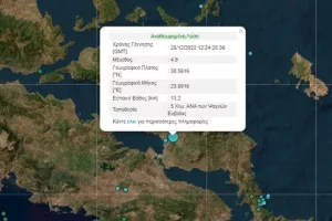 Σεισμός 4,9 Ρίχτερ στην Εύβοια - Έγινε ιδιαίτερα αισθητός στην Αττική