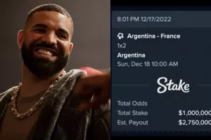 Πάλι "κουβά" ο Drake: Έχασε 1 εκατ. δολάρια στον τελικό του Μουντιάλ
