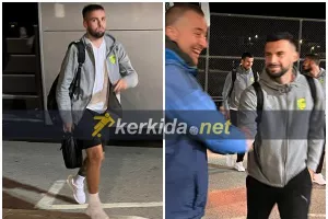 Η άφιξη της ΑΕΚ... στην Περιστερώνα (Φώτος)