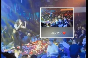 Η Κέλλυ Κελεκίδου με βίντεο για ΑΠΟΕΛ: "Υπέροχη βραδιά! ❤"