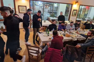 Τραπέζι και κοπή βασιλόπιτας στα Κούκλια