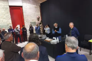Η κοπή της βασιλόπιτας με Ν.Χριστοδουλίδη (φώτος)