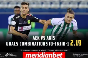 Ματσάρα ΑΕΚ – Άρης με Bet Builder στο online betting της Meridianbet!