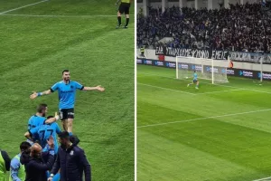 ΦΩΤΟΣ / Το πρώτο ''γαλάζιο'' γκολ στο νέο γήπεδο ο Πίττας 