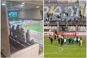 Οι παίκτες στην κερκίδα, όρθιοι... στο vip box (Φώτος)