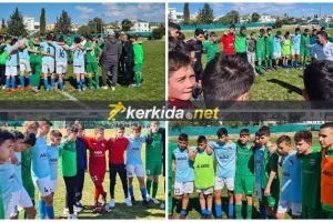 (ΦΩΤΟΣ Kerkida) Ένας μεγάλος... κύκλος και από τις δύο ομάδες!