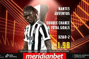 Ναντ – Γιουβέντους με +1527 επιλογές στο online betting της Meridianbet!