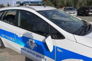 Ζημιές σε... περιπολικά (φώτος kerkida)