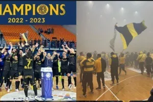 Aνάρτηση... περηφάνιας από την ΑΕΛ για τους δύο τίτλους! 