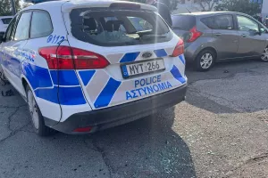 Ζημιές σε... περιπολικά (φώτος kerkida)