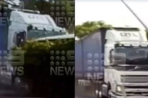 (ΒΙΝΤΕΟ) Φορτηγό εκτός ελέγχου παρασέρνει ότι βρίσκει μπροστά του 