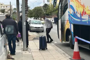 Η άφιξη της ΑΕΛ στο "Αμμόχωστος"